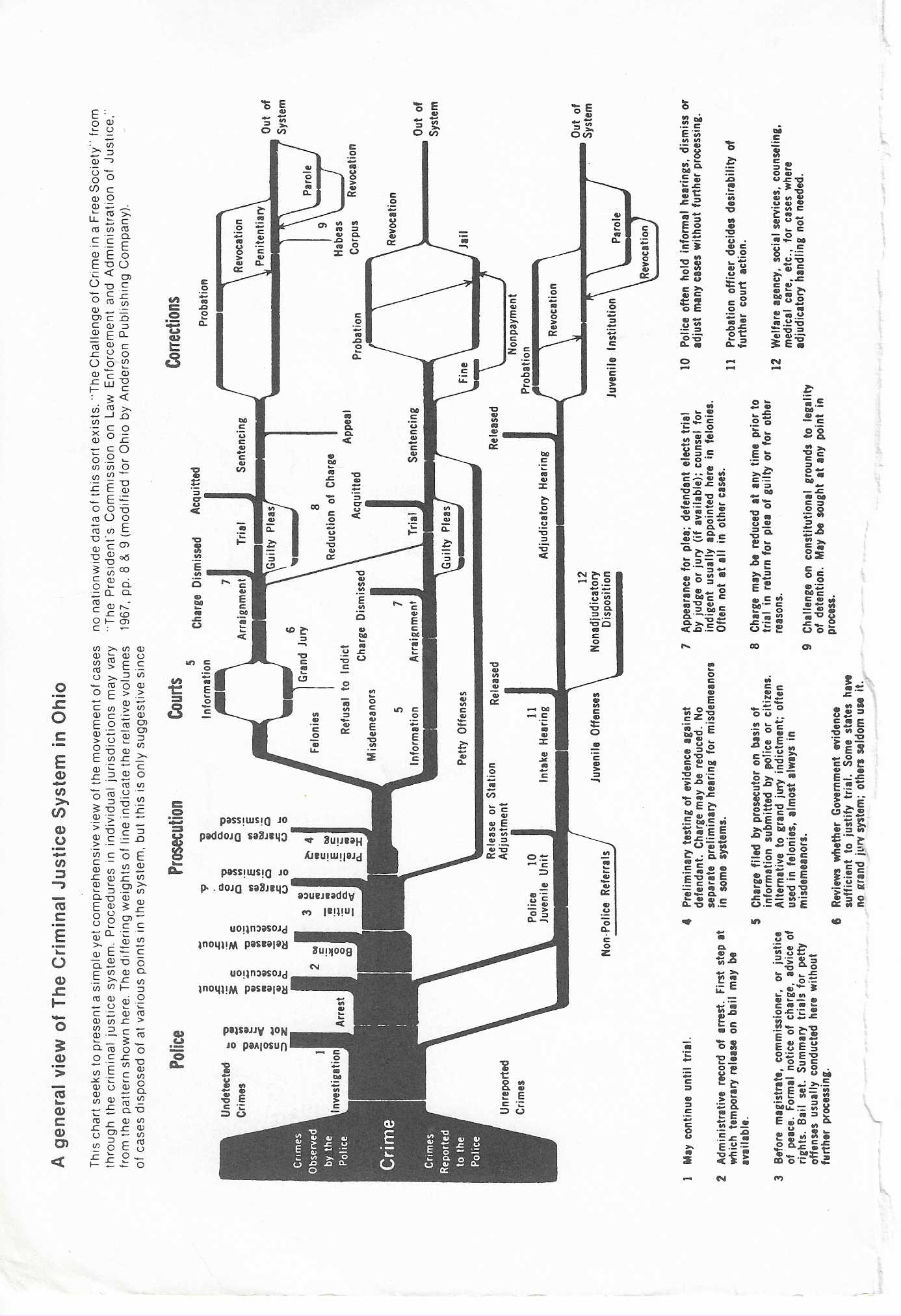 A chart describing the Prosecutorial Steps